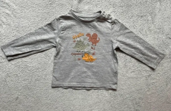 Lot tee shirts manches longues, 12 mois - photo numéro 4