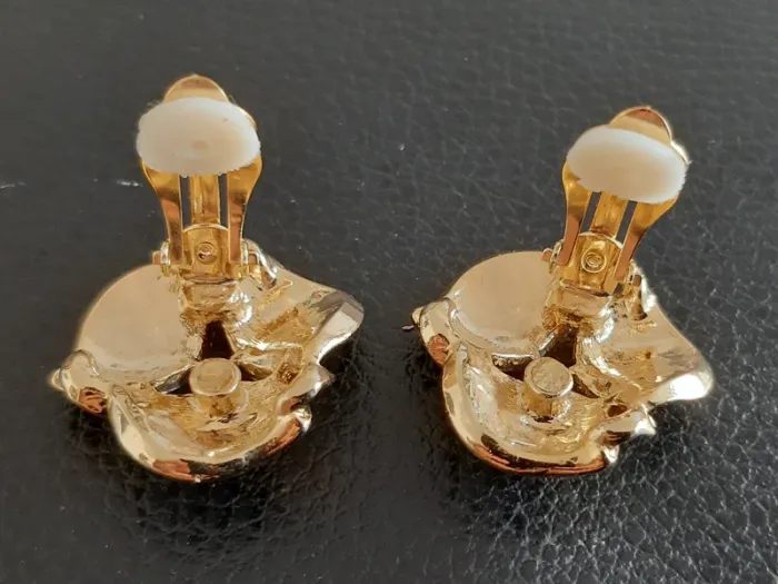 Superbe parure collier, bracelet et boucles d'oreilles assortis motif feuilles en métal doré. - photo numéro 15