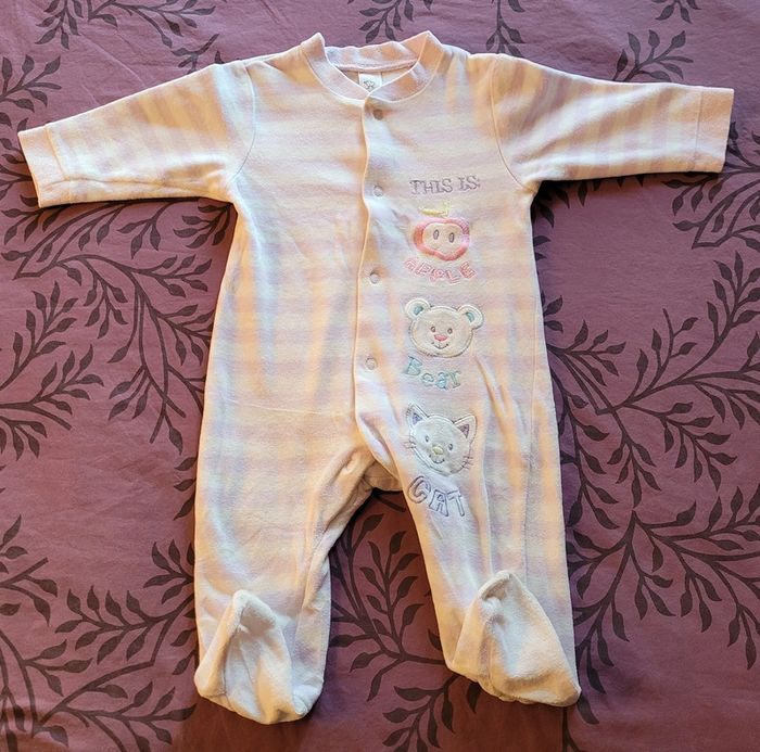 Lot de 4 pyjamas en velours (grenouillères) - photo numéro 2