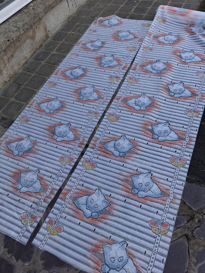 Paire store modulable couleurs chats 2x60cm sur 2m de longueur - photo numéro 3