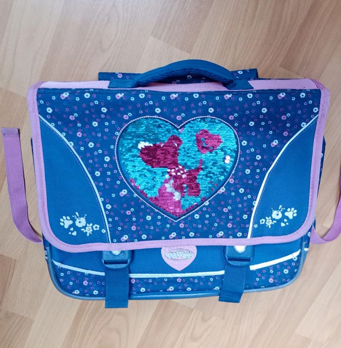 Cartable bleu et rose - photo numéro 20