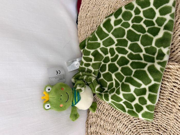 Doudou Grenouille mouchoir vert blanc SHIMA - photo numéro 4