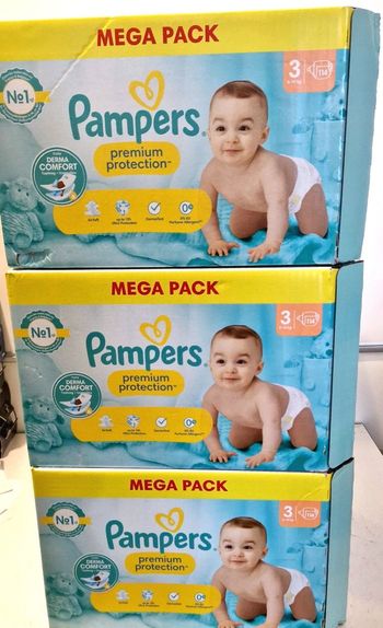 💚342 couches pampers premium protection taille 3 💚