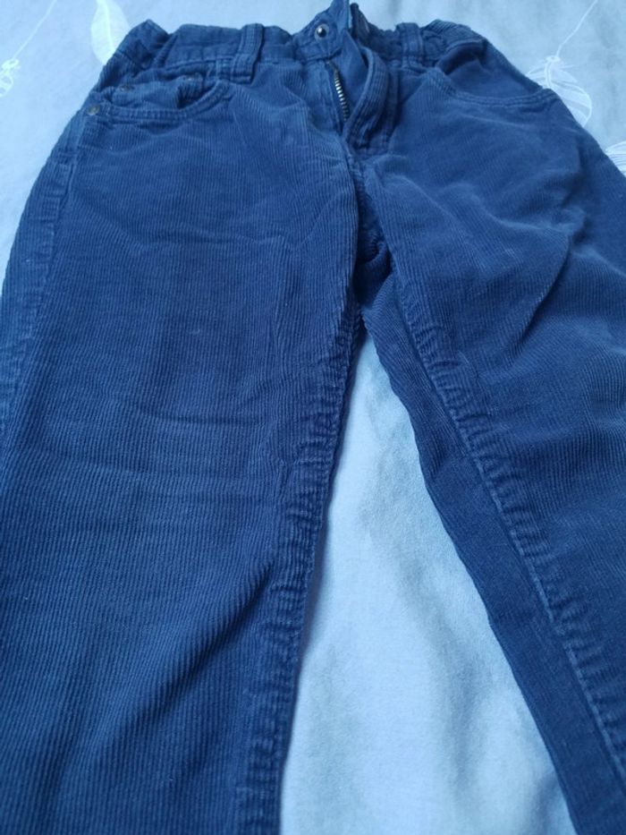 Pantalon en velour Bleu H&M - photo numéro 4