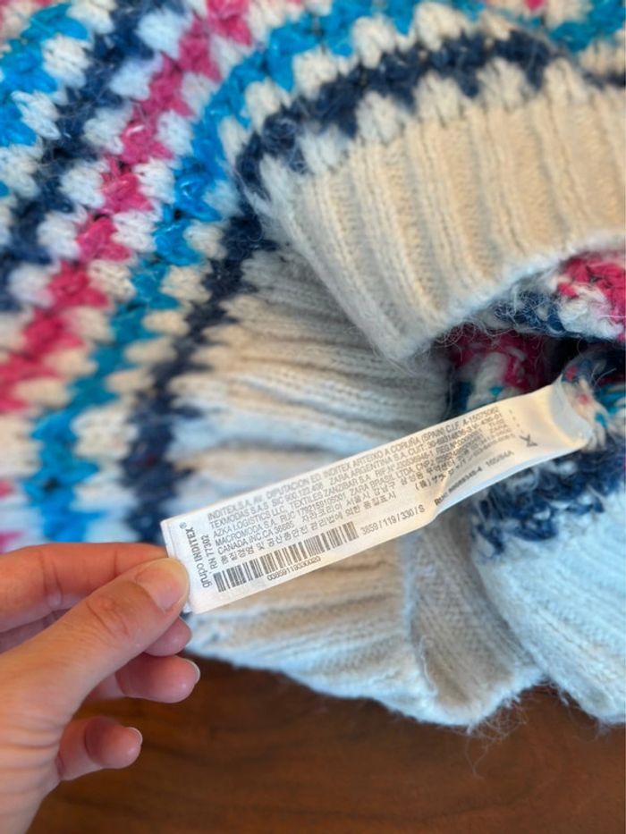 Pull en maille colorée Zara – Taille S - photo numéro 7