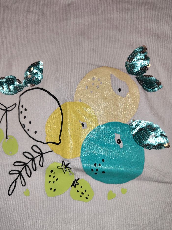 T-shirt blanc manche courte fille - photo numéro 2