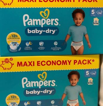 Couches pampers baby-dry taille 5