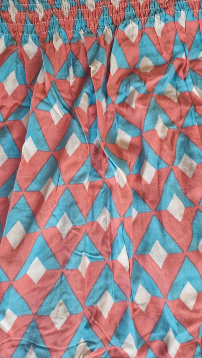 Robe bustier en coton motif ethnique casual - photo numéro 2