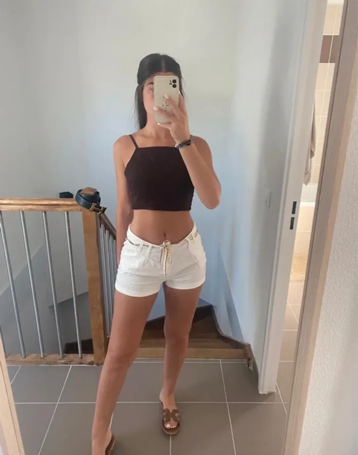 Short en lin blanc jennyfer - photo numéro 5