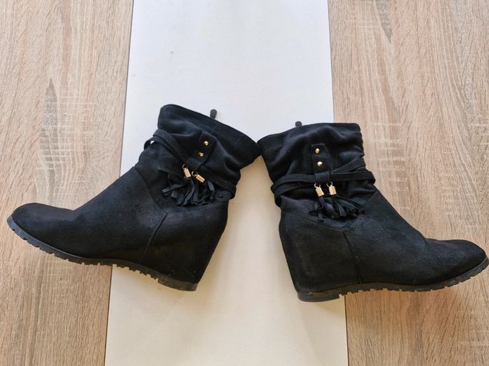 Magnifique bottine velours noir taille 38