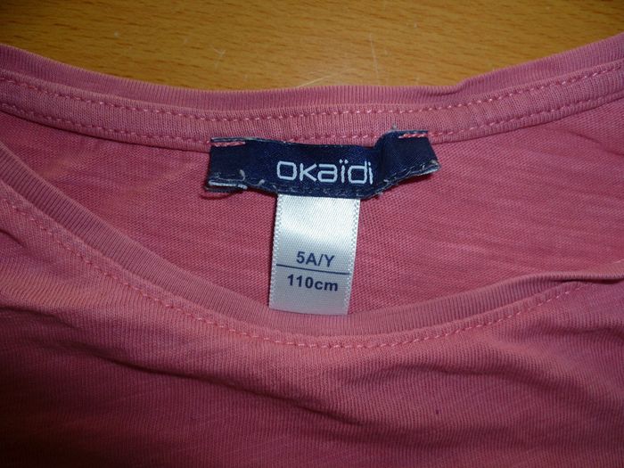 tee-shirt manches courtes rose cœur sequins - photo numéro 3