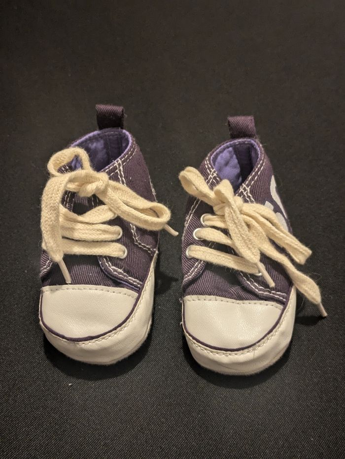 Baskets chaussons violettes bébé - photo numéro 4