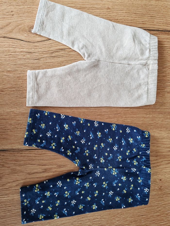 Lot de 2 leggins bébé fille 3 mois - photo numéro 2