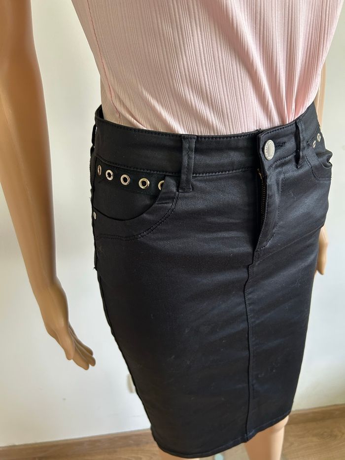 Jupe noire mi longue Morgan taille 34 jamais portée - photo numéro 4