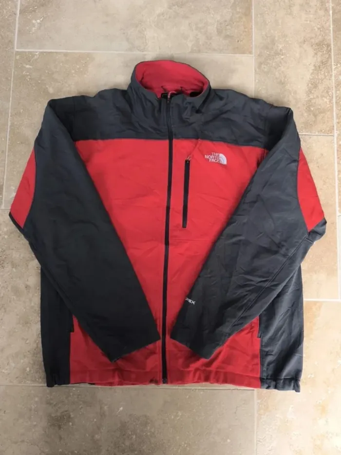 Jacket The North face XL Homme rouge/gris logo blanc Apex Y2K - photo numéro 4