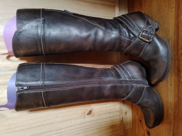 bottes marron cuir Liberto T36 - photo numéro 2