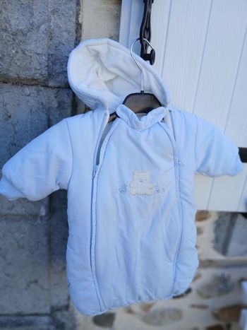 Manteau ou nied d’ange naissance 45cm de long