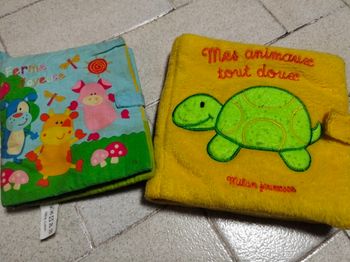 Livres en tissus lot de deux