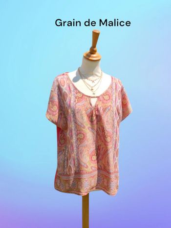 Grain de Malice blouse rose * taille L *