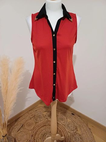 Chemise rouge boutonnée R&F taille S/M 36/38