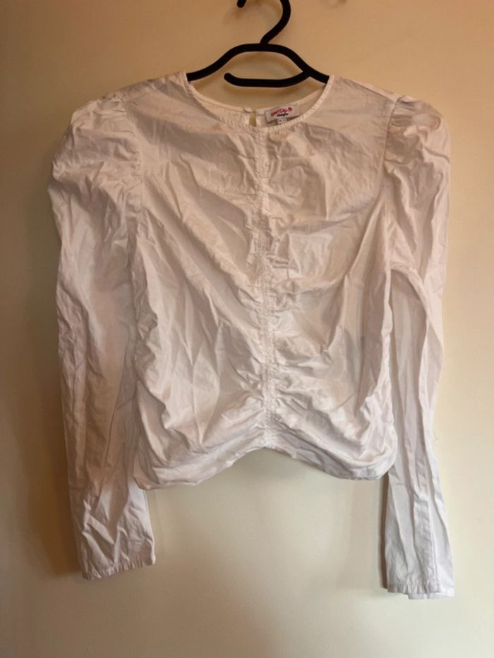 Blouse fronce blanche jennyfer taille L