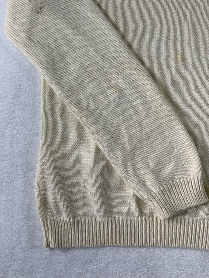 Pull Ralph Lauren femme S beige Boutons dorés épaule – 100% coton - photo numéro 4