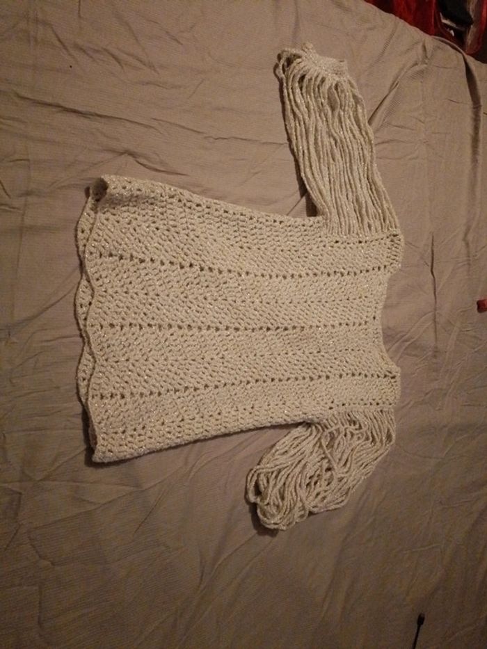Magnifique pull vintage argenté 36 - photo numéro 4