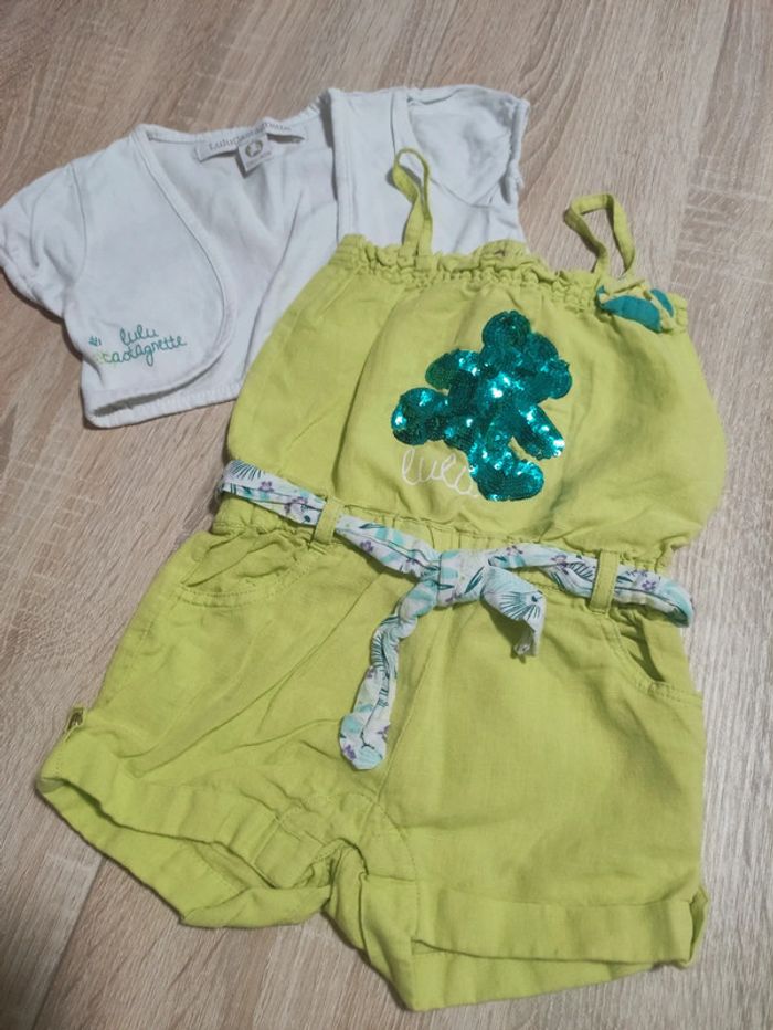 Ensemble Lulu castagnette 12 mois été