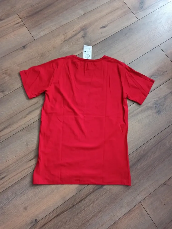 Tee shirt rouge homme manches courtes L - photo numéro 4