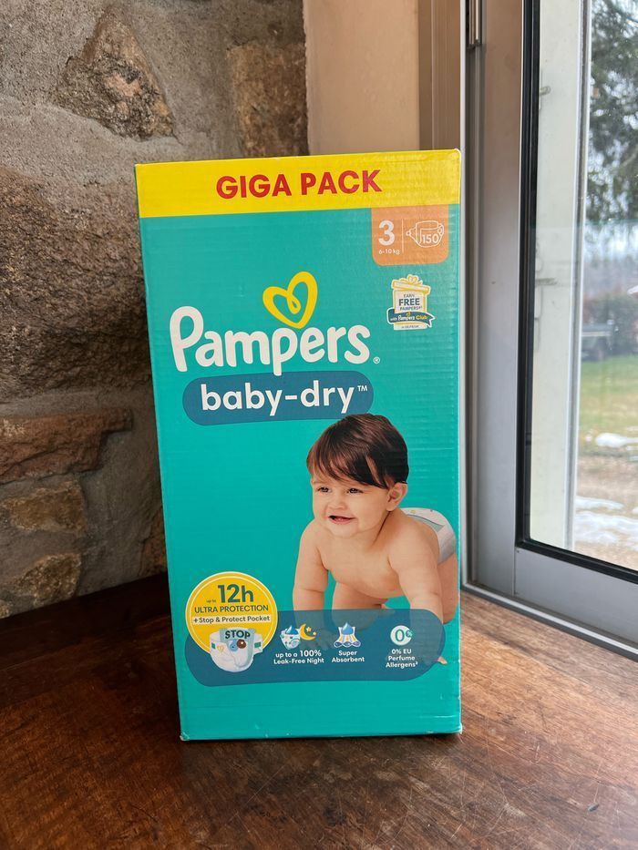 Couche taille 3 Pampers taille 3 Baby Dry : 150 Couches