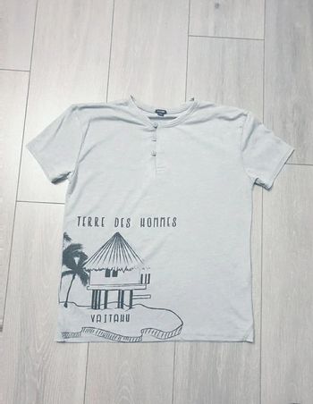 Maillot manche courte gris. Garçon 12 ans  Marque Kiabi