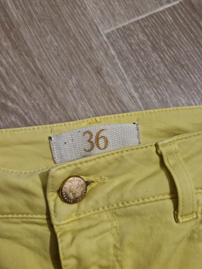 Jean slim jaune Zara 36 - photo numéro 2