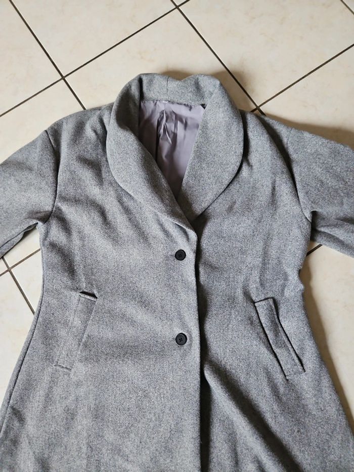 Manteau gris long 2xl - photo numéro 2