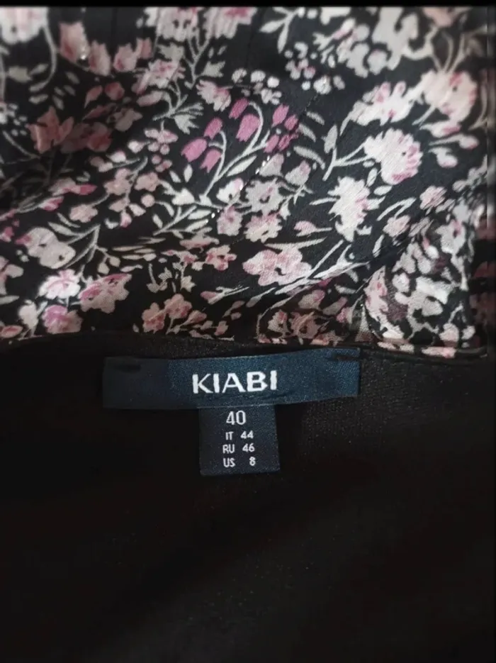 Robe longues manches longues fleuri Kiabi femme taille 40 - photo numéro 4