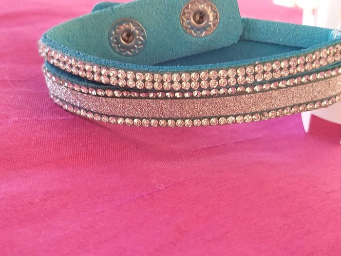 Bracelet femme turquoise et strass