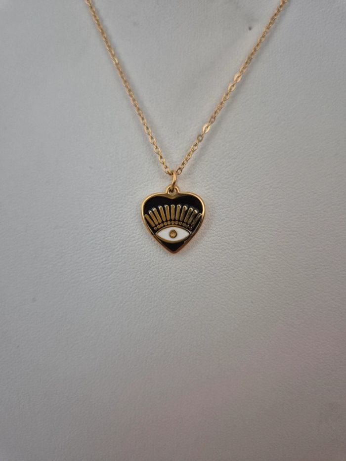 Collier cœur noir - photo numéro 2