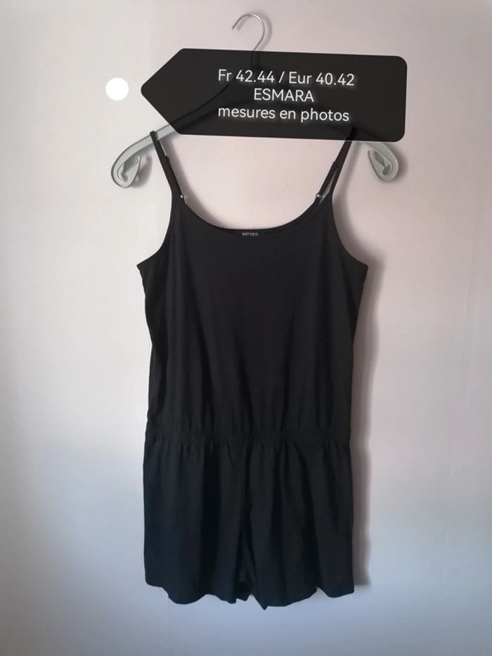 Combishort noir 42 Esmara mesures en photos