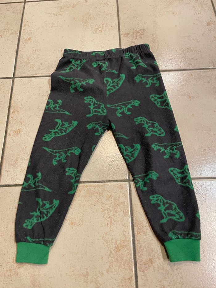 Bas de pyjama 3-4ans Dinosaures vert et gris foncé