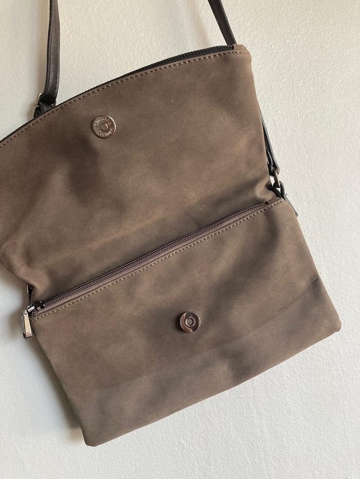 Sac bandoulière Paco Martínez marron suédine 26x17 cm neuf - photo numéro 4