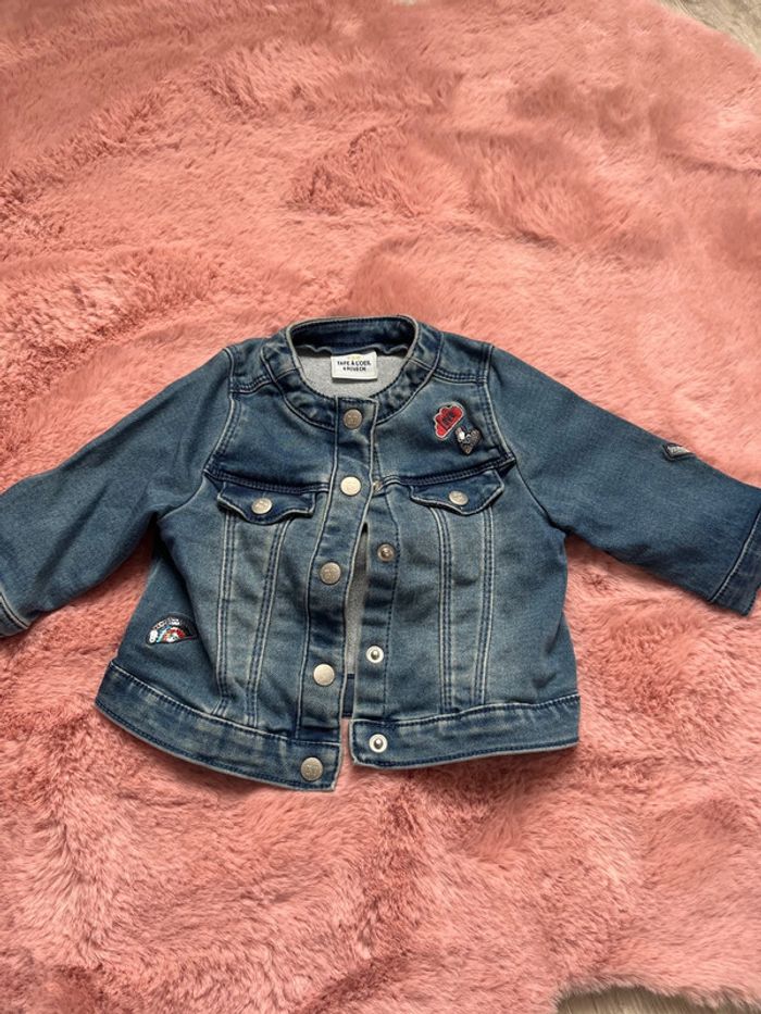 Veste jean 6 mois bébé fille - photo numéro 2