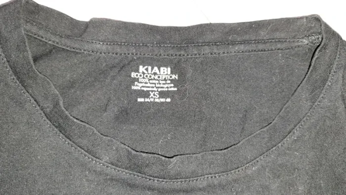 T-shirt noir, Kiabi taille XS - photo numéro 2