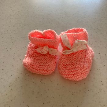Chausson tricoté à la main