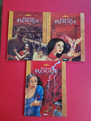 Lot de 3 bd poeme rouge 1 à 3,EO (série complète)