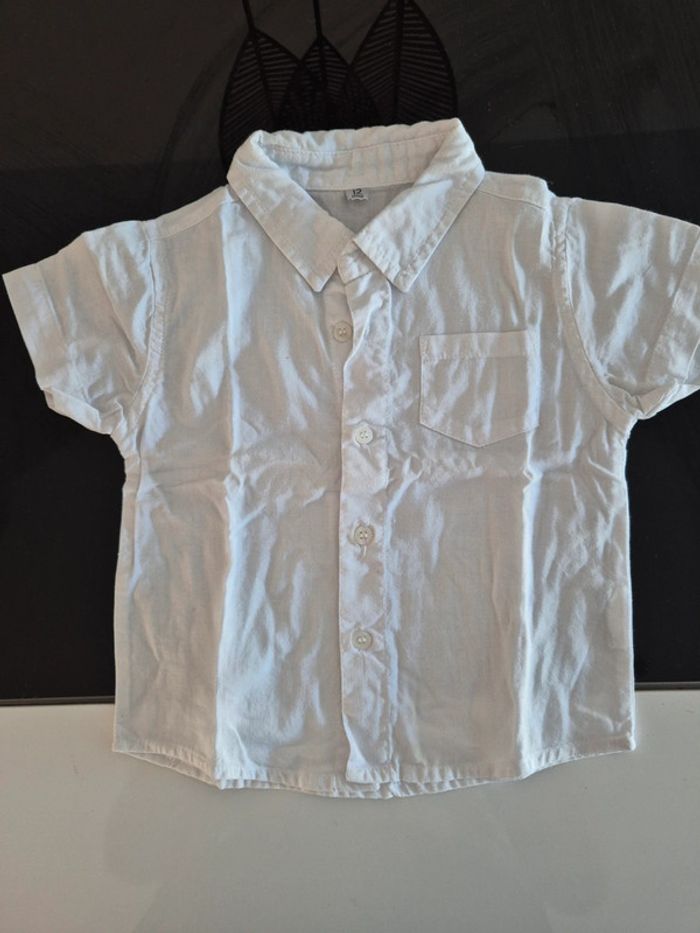 Chemise blanche 12 mois