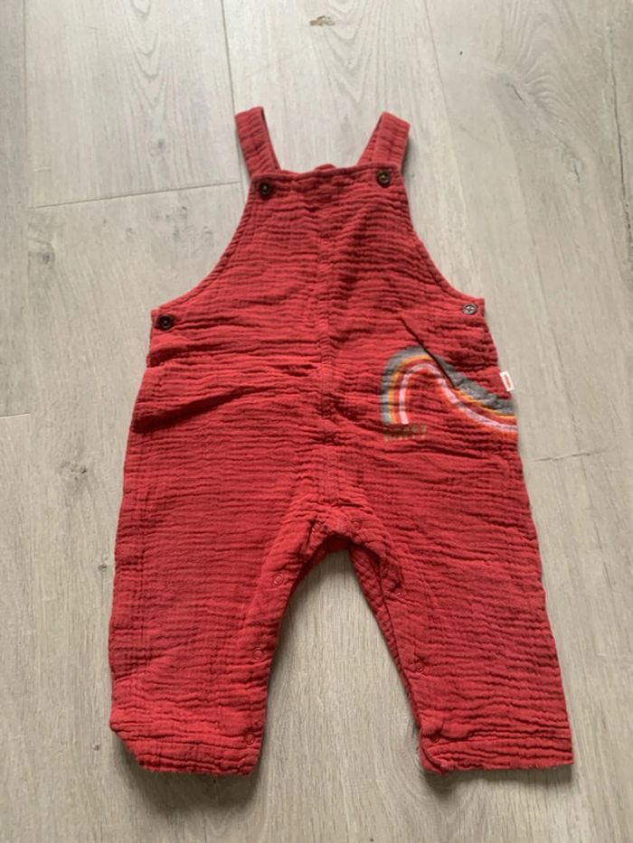 Salopette catimini rouge brique, 12 mois en très bon état