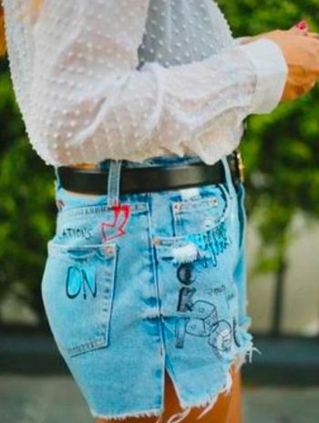 Short en jean bac 1 Zara