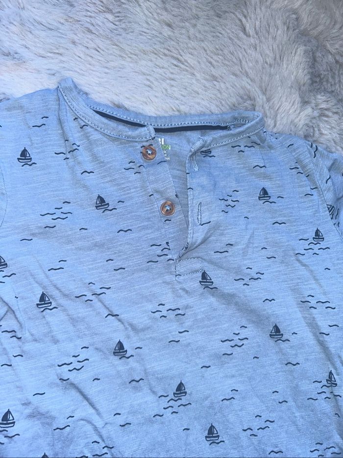 T-shirt bleu bateau - 24 mois - Kiabi - photo numéro 2