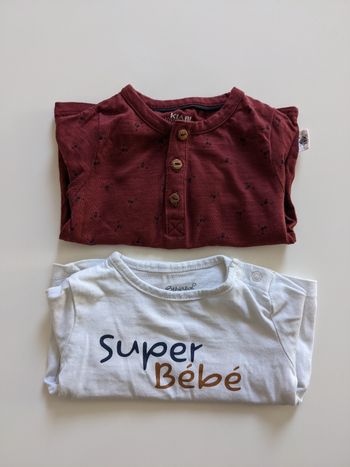 Lot de 2 hauts manches longues - 3 mois