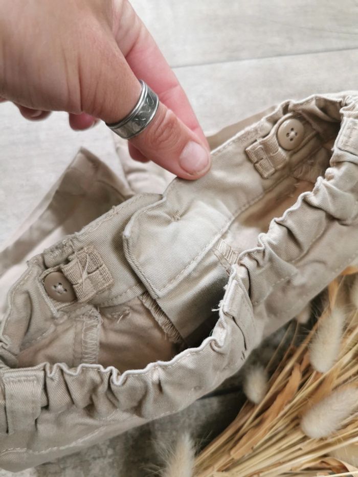 🌺Short chino Kiabi 6mois beige marron bébé garçon - photo numéro 4