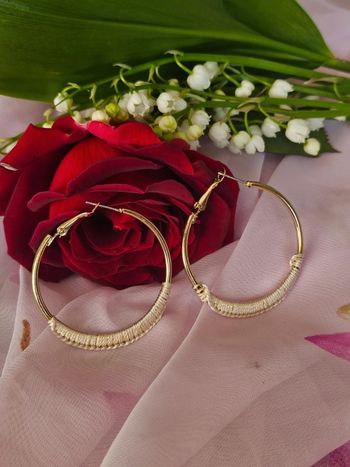 Créoles tissées en acier inoxydable